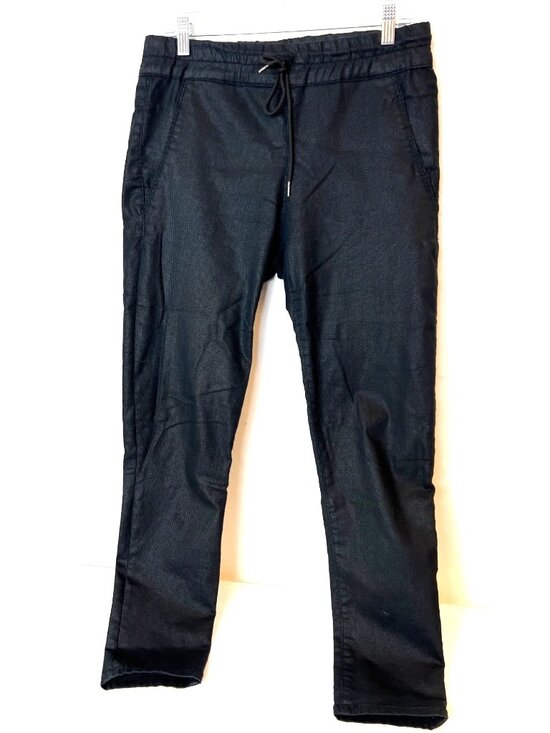 BEVY FLOG Pants - Flog tapered drawstring pants Black with gray tiny check size 29 (S/M) Capsule